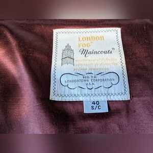 London Fog Coat with Burgundy Lining